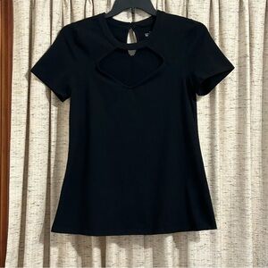 Torrid Foxy Choker Neck Keyhole Tee in Deep Black